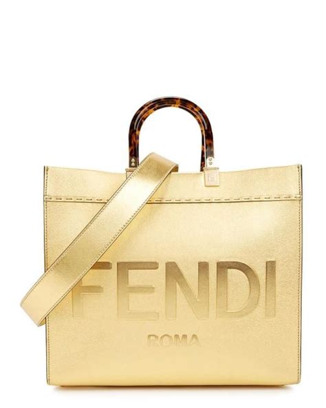 fendi gold womens bag|authentic fendi tote.